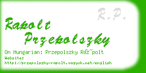 rapolt przepolszky business card
